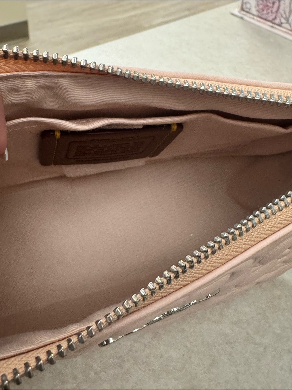 NWT - Coach - Teri Shoulder Bag - Blush - Signature Embossed Leather - Picture 6 of 8